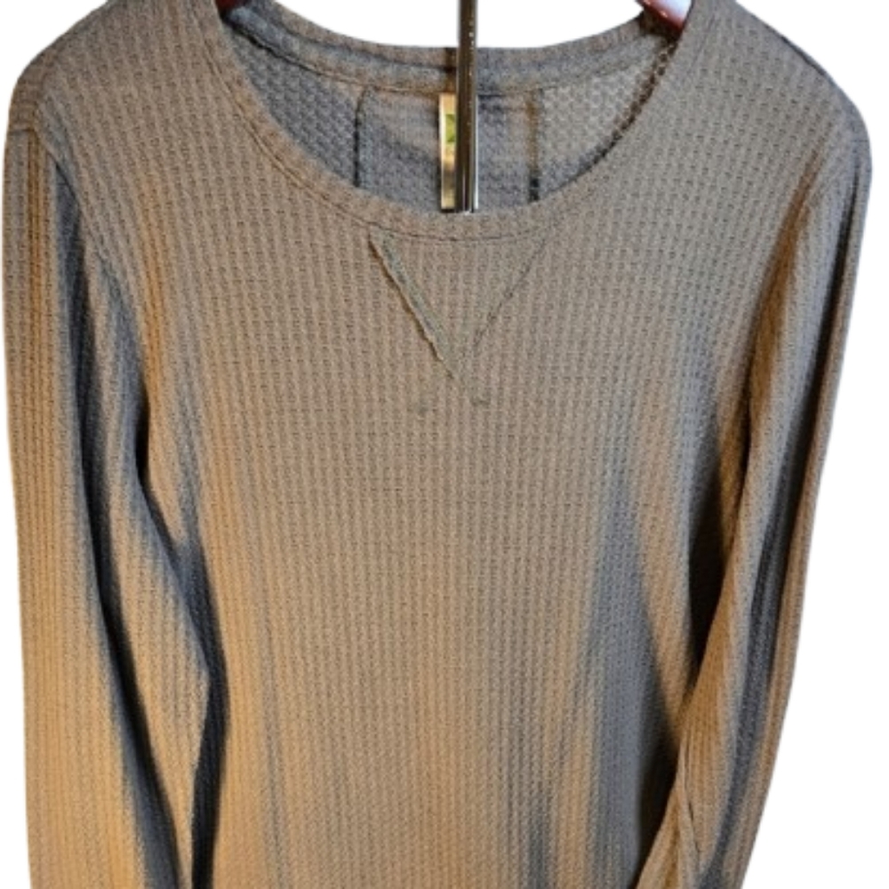 Grey Waffle Knit Sweater XL